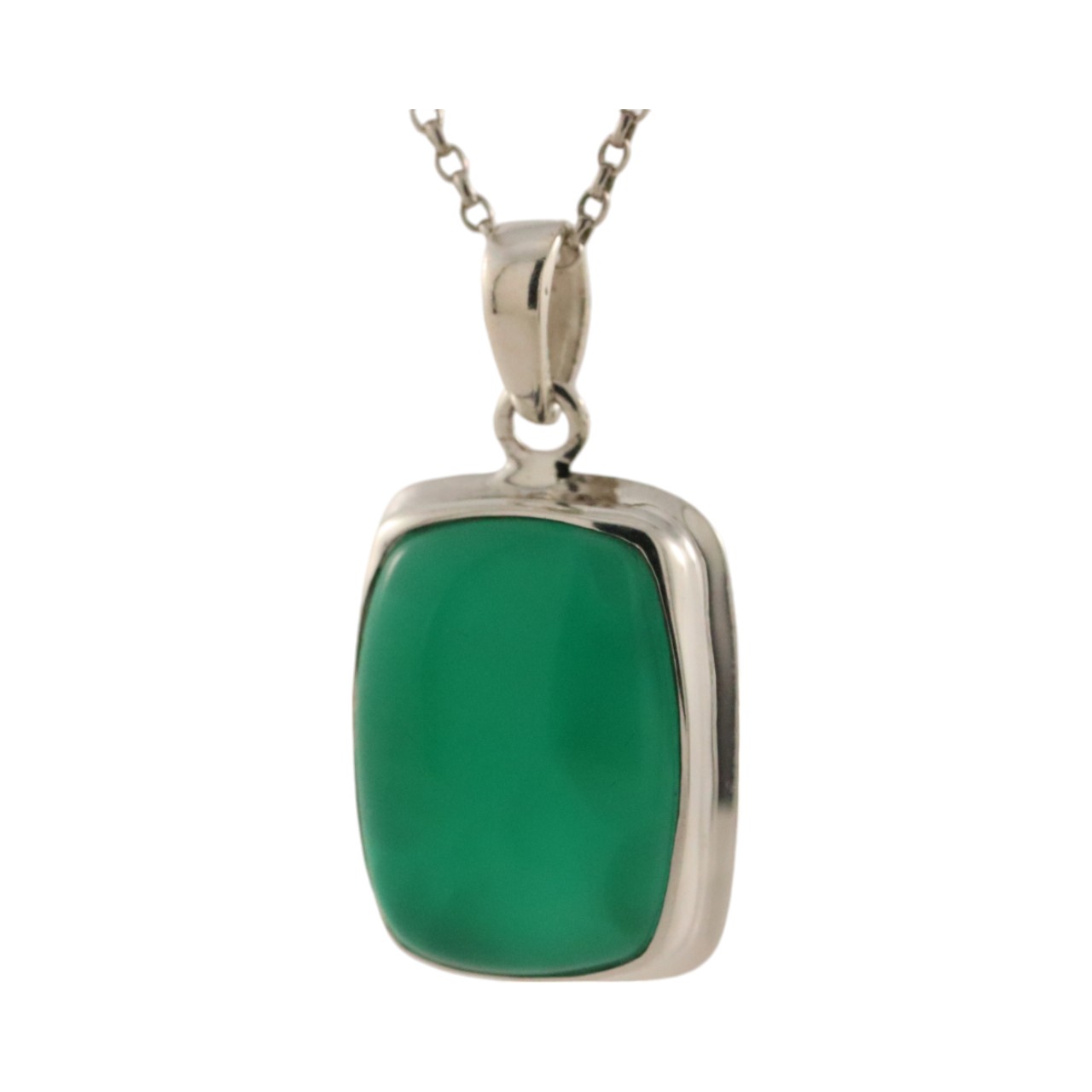 Green Onyx: Sterling Silver Pendant - Image 5