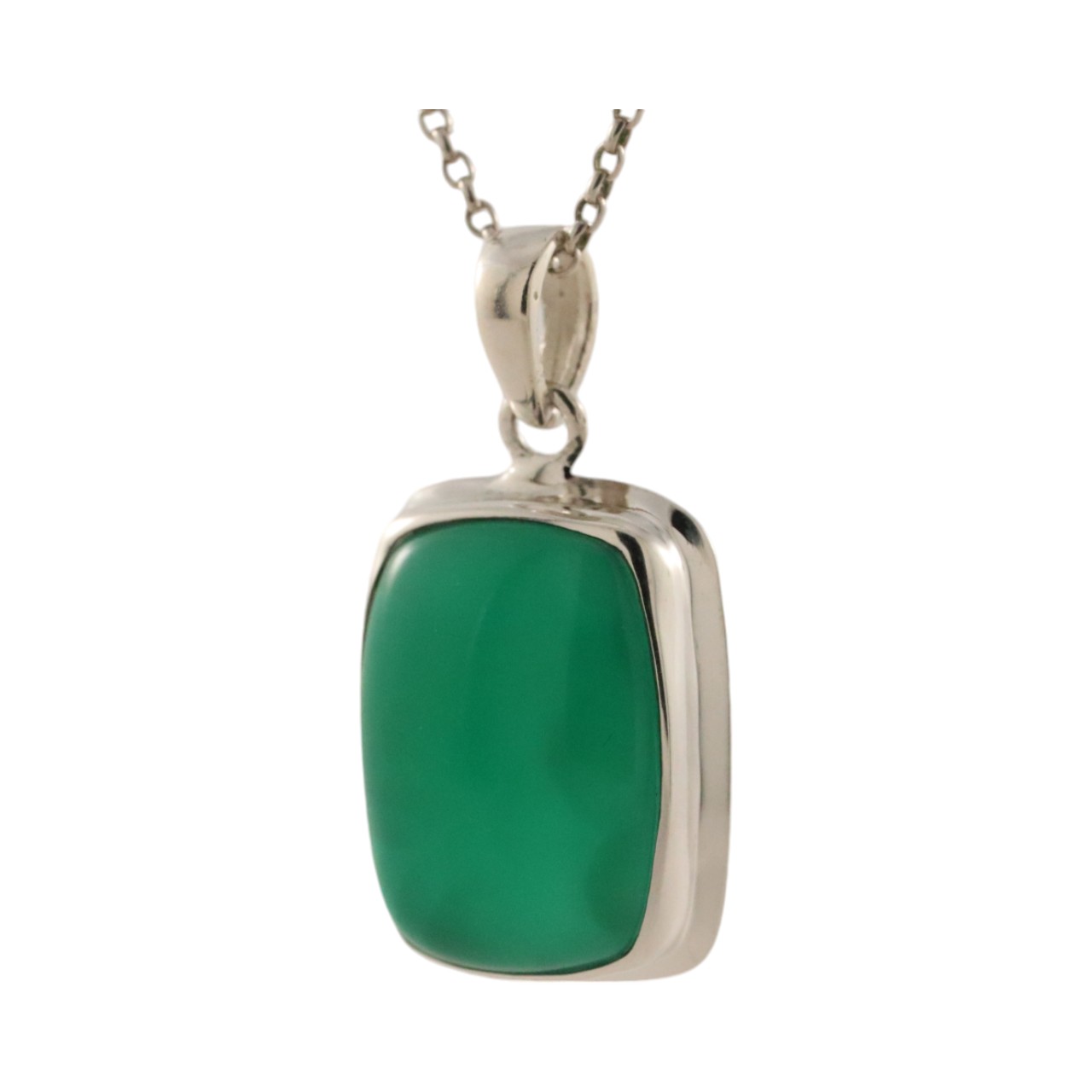 Green Onyx: Sterling Silver Pendant - Image 6