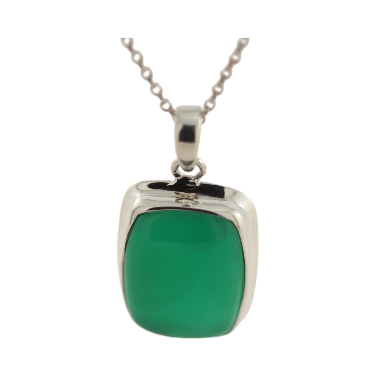 Green Onyx: Sterling Silver Pendant - Image 9