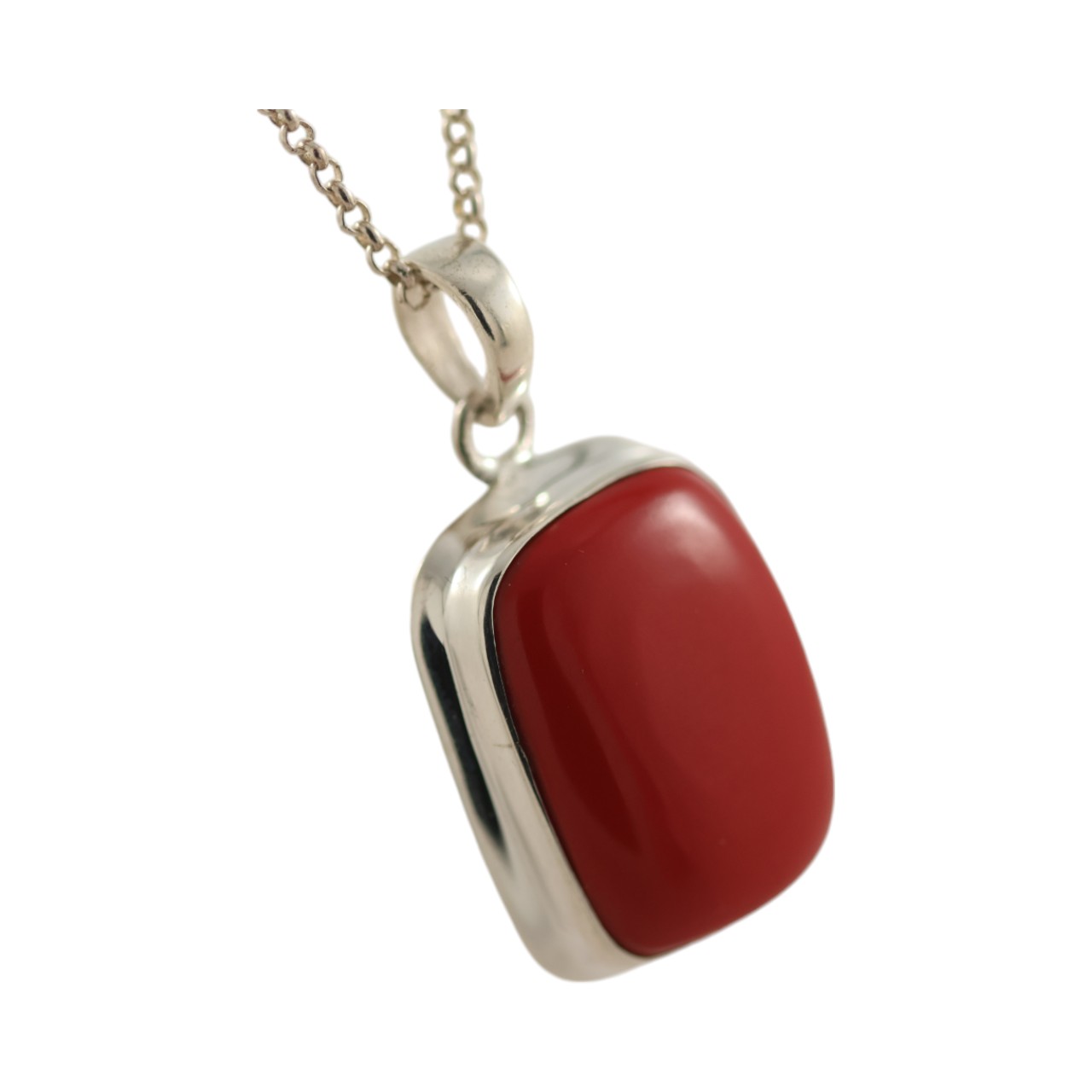 Red Coral Sterling Silver Pendant – Affordable Statement Piece for Any Occasion - Image 2