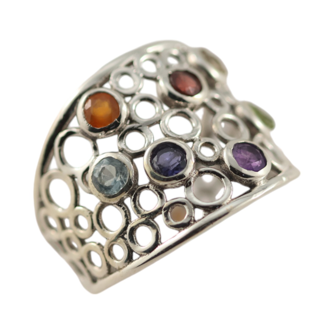 Stunning Multi Stone Round Modern Ring - Perfect for Any Occasion! - Image 5