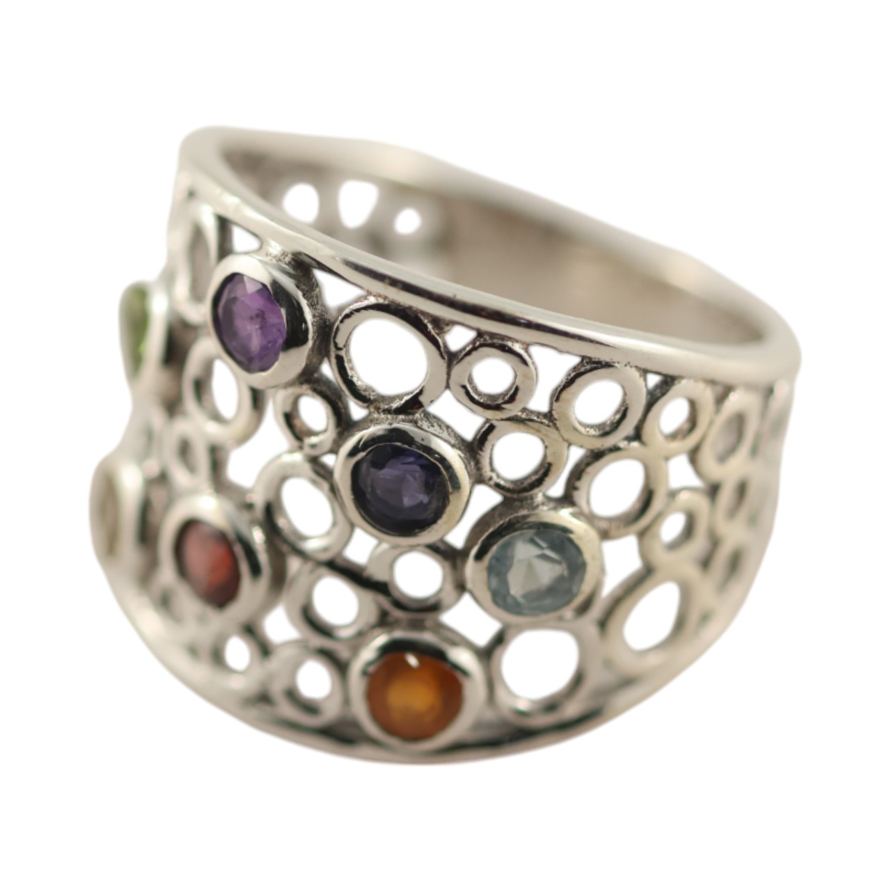 Stunning Multi Stone Round Modern Ring - Perfect for Any Occasion! - Image 6