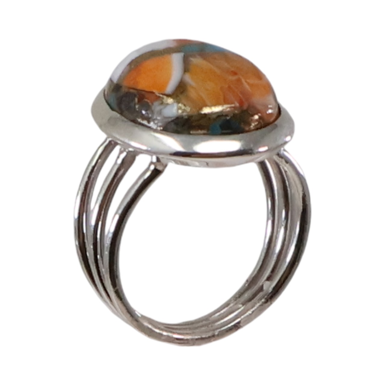 Silver Ring featuring Oyster Copper Turquoise on WordPress - Image 6