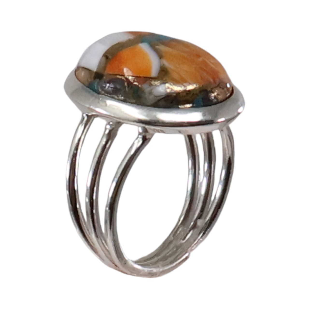 Silver Ring featuring Oyster Copper Turquoise on WordPress - Image 5