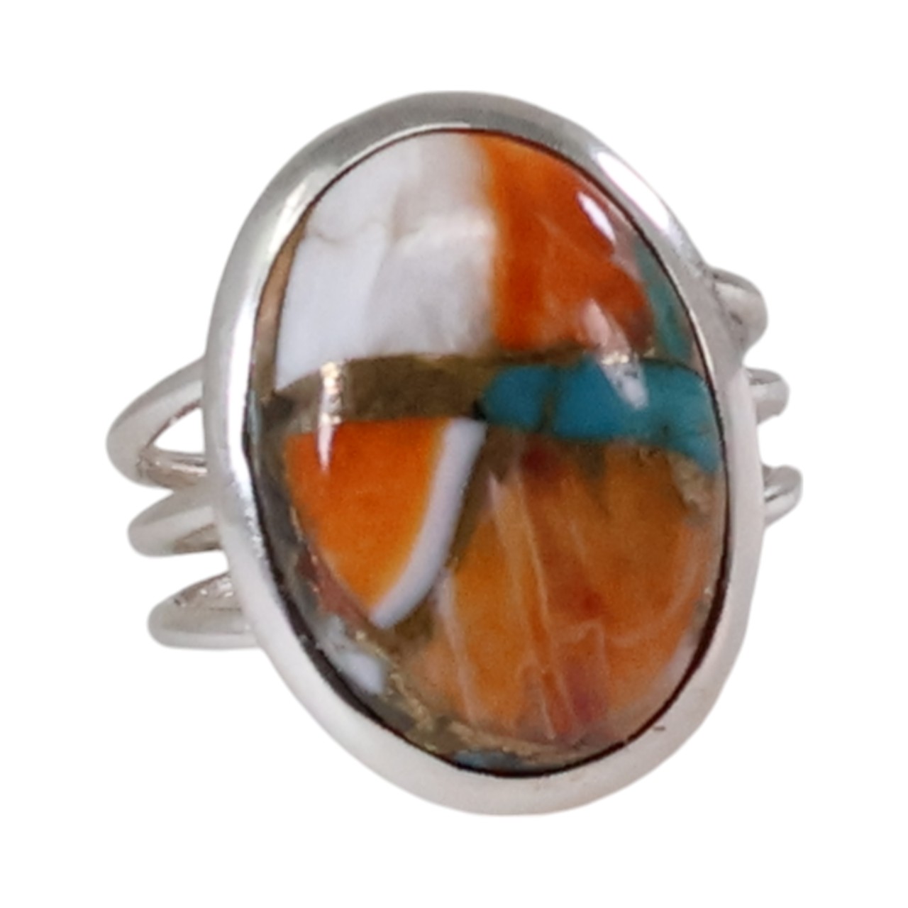 Silver Ring featuring Oyster Copper Turquoise on WordPress - Image 7