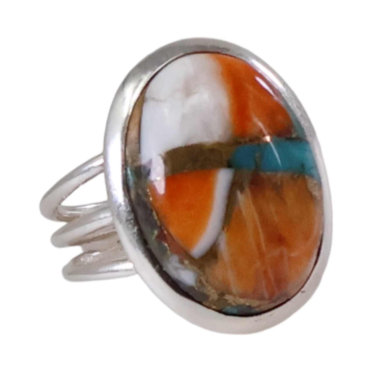 Silver Ring featuring Oyster Copper Turquoise on WordPress - Image 9