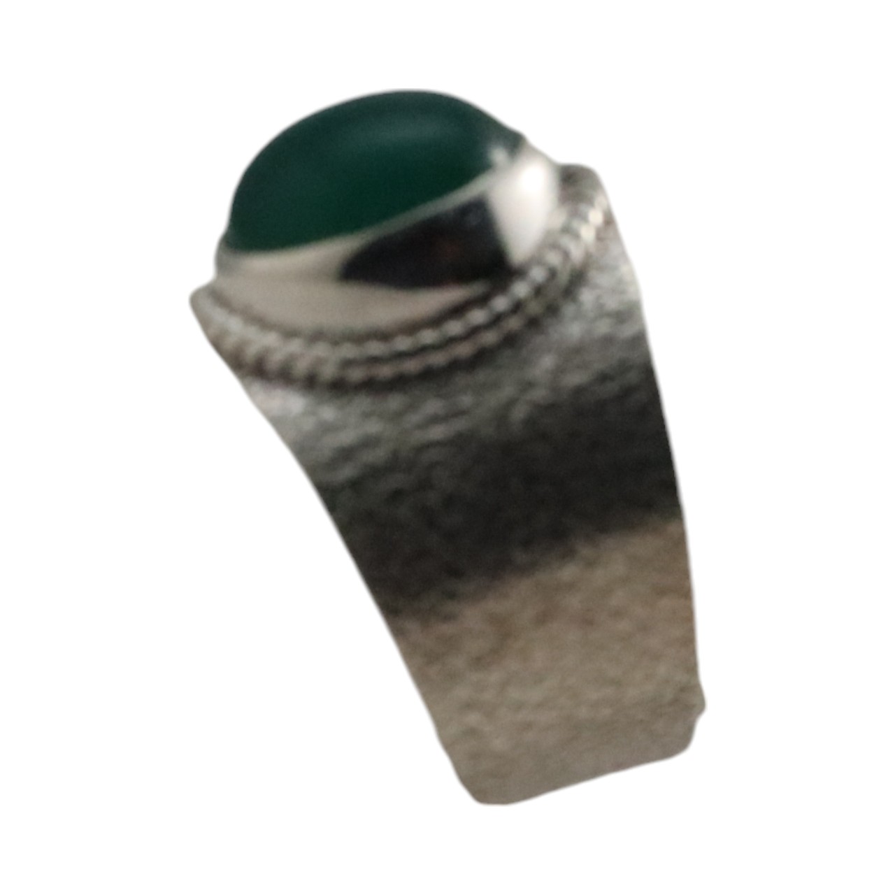 Genuine Green Onyx Sterling Silver Ring - Image 6