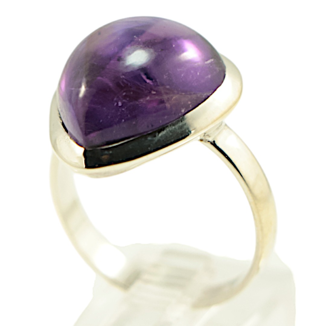 Stunning Tear Drop Shape Amethyst Gemstone Ring: Elevate Your Style with this Unique Piece | Shop Now - Image 7
