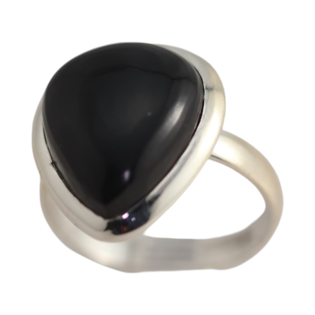 Elegance of our Tear Drop Shaped Black Onyx Ring | Limited Stock Available! - Image 2
