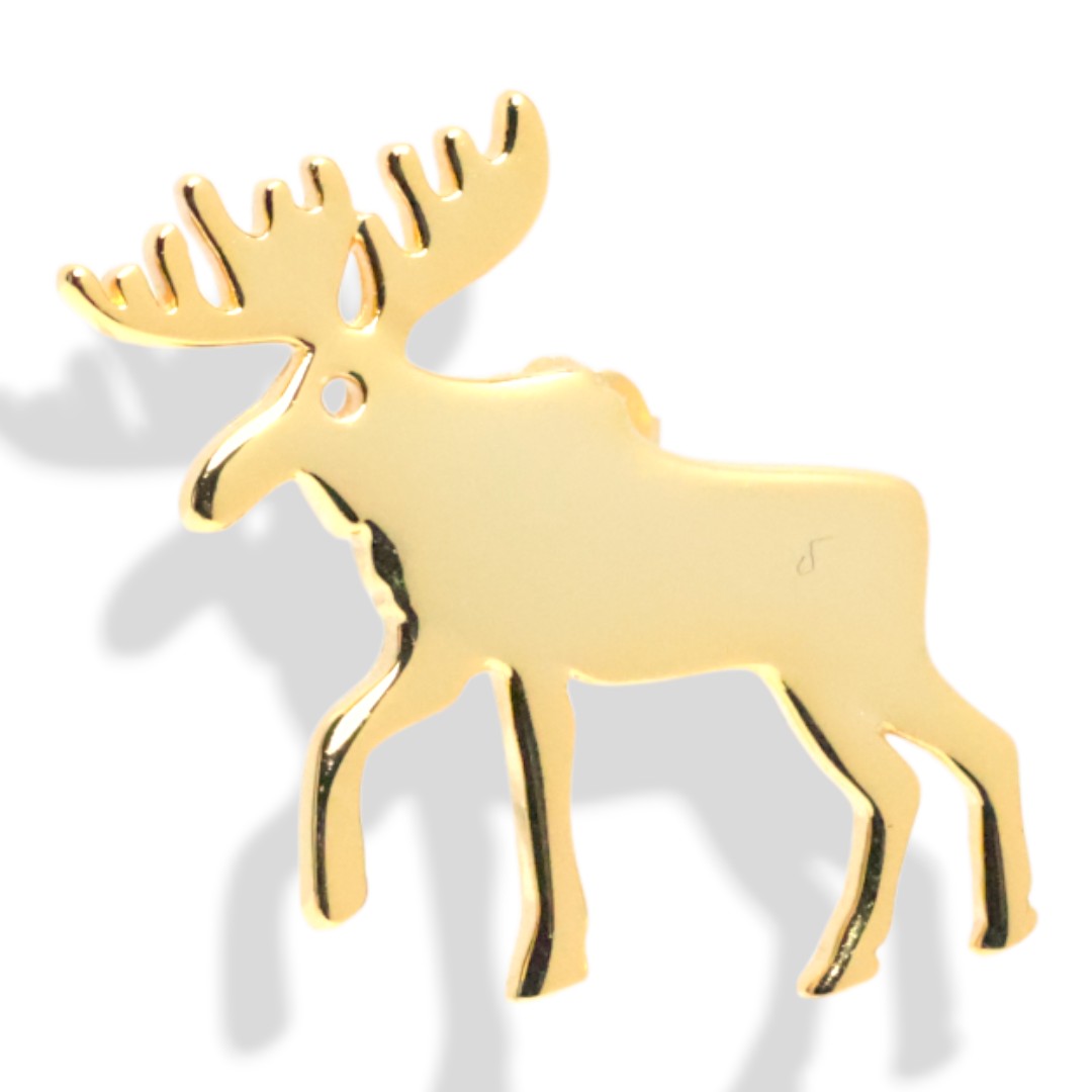 18K Gold Plated Moose Earrings – Sterling Silver Christmas Jewelry Gift for Women - Image 5