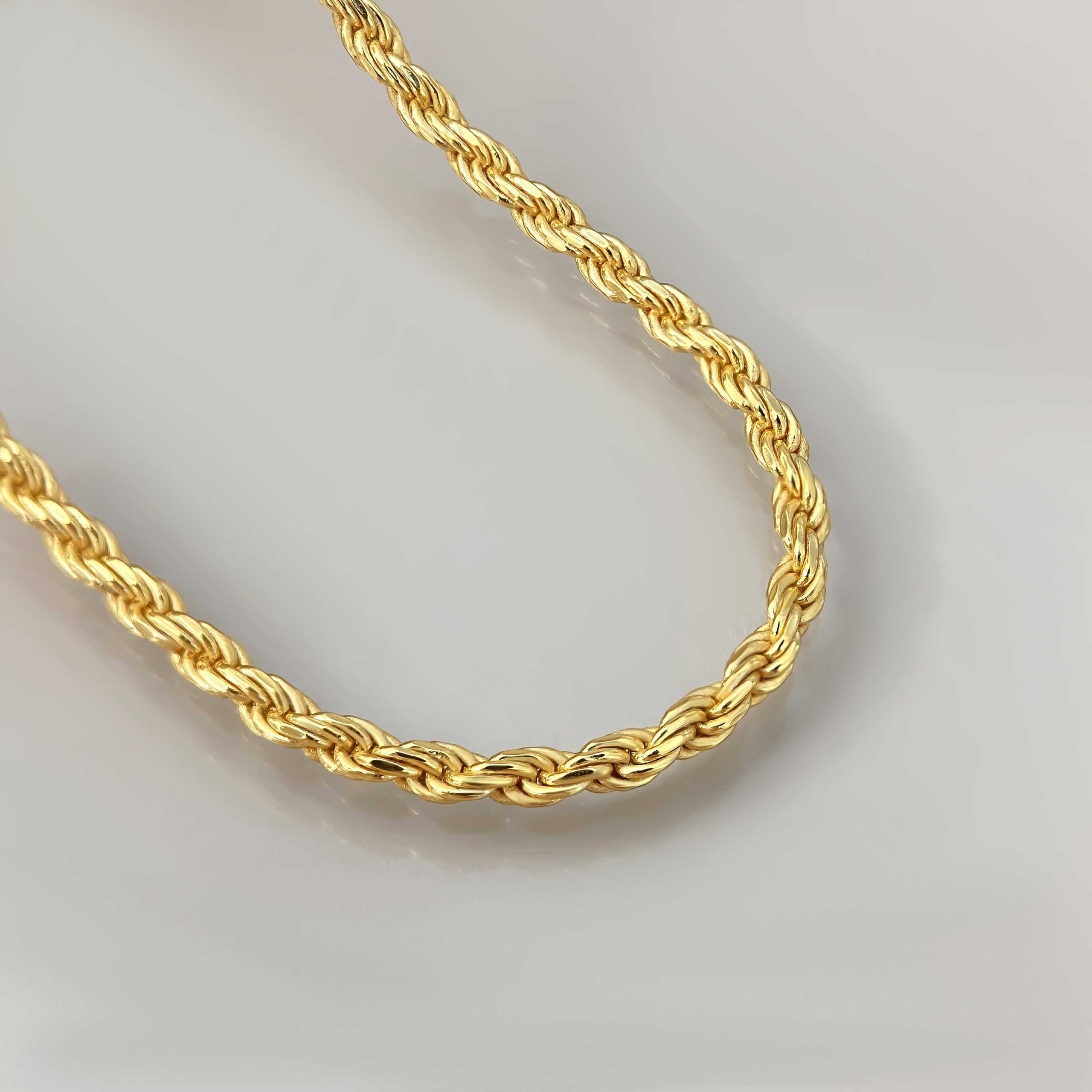 Gold Plated Rope Chain Necklace - Stylish Rope-Style Chains for Men & Women - Image 2