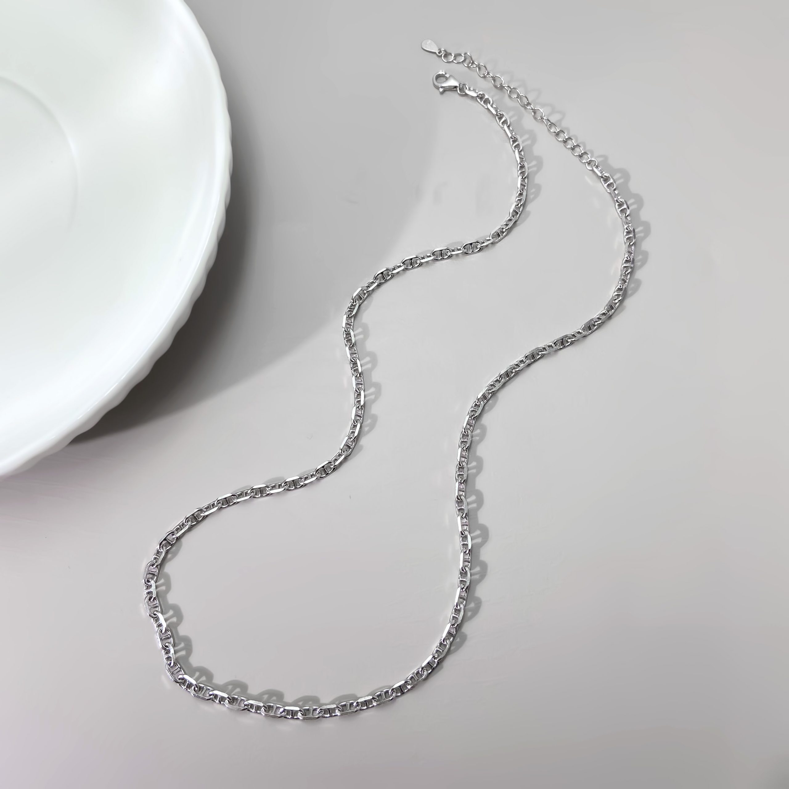 Silver Mariner Chain Necklace - Stylish Sterling Silver Jewelry for Men & Women - Image 3